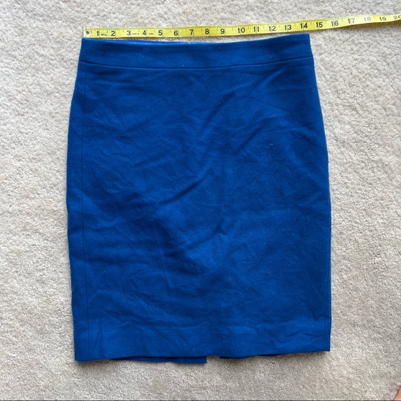 J. Crew Royal Blue Felt Pencil Skirt - Picture 7 of 11
